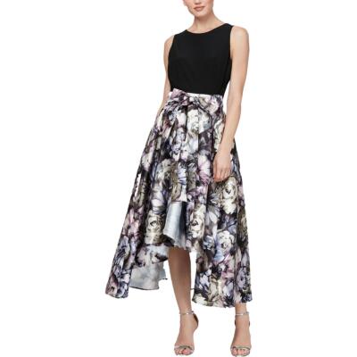 

Женское вечернее платье миди с цветочным принтом SLNY Petites BHFO 0710, Purple multi