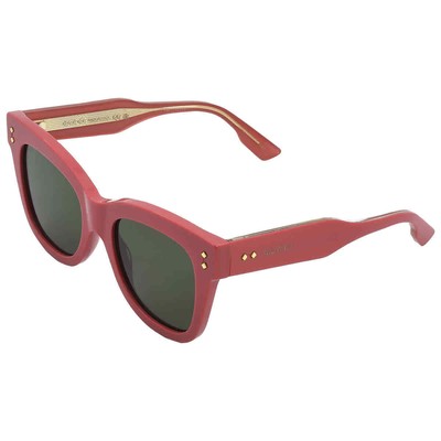Pre-owned Gucci Green Square Ladies Sunglasses Gg1082s 004 52 Gg1082s 004 52