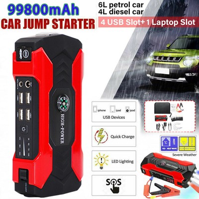 12-Volt Car Battery Booster Pack Portable Power Bank Charger