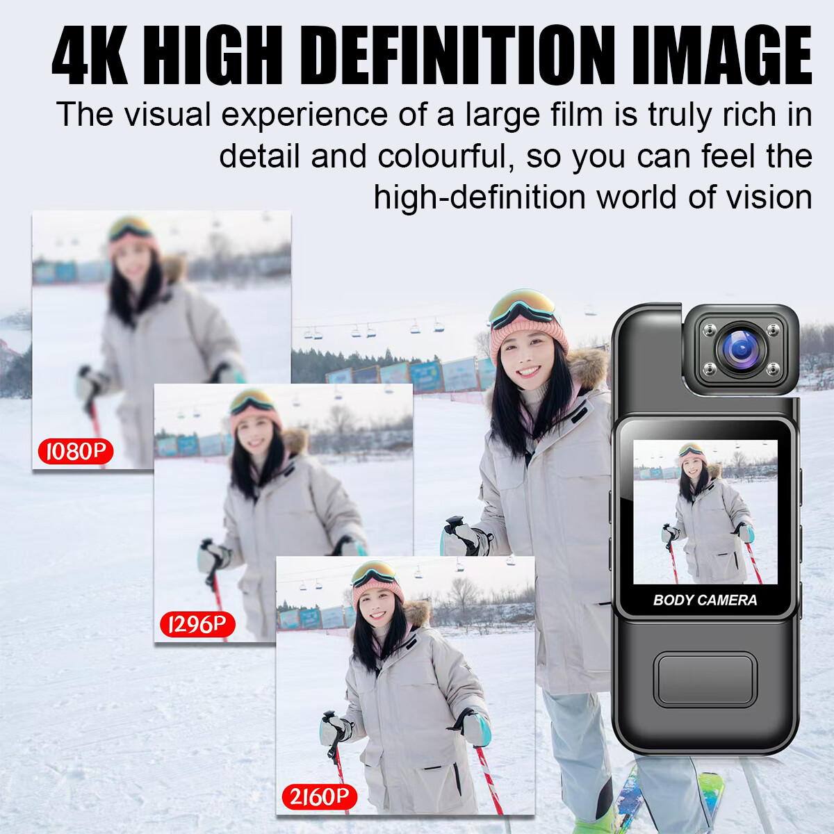 4K WiFi Camera 1080P DVR Video Audio Recorded IR Night Camcorder Police Body Cam