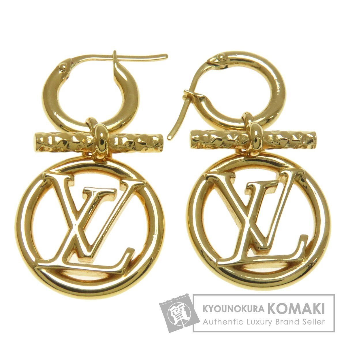 LOUIS VUITTON M00613 earring Bookle Dreille Baby Louise Metal Gold