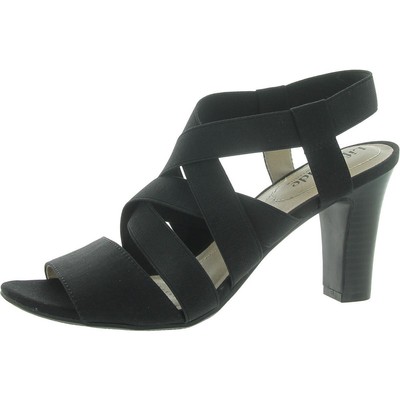 Женские босоножки на плоской подошве Charlotte черного цвета LifeStride 7 Medium (B,M) BHFO 3786