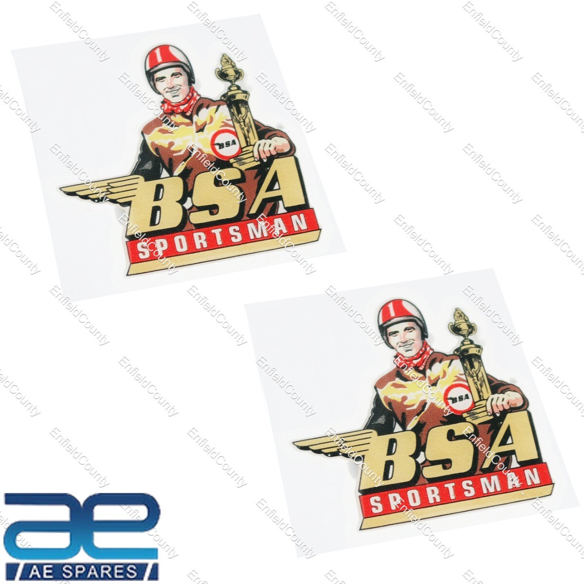 BSA SPORTSMAN Vinyl Decal Sticker 2 Unit 77x76mm  