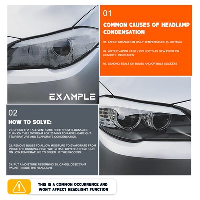 For 18-24 Freightliner Cascadia Quad Square Halo LED DRL Projector Headlights