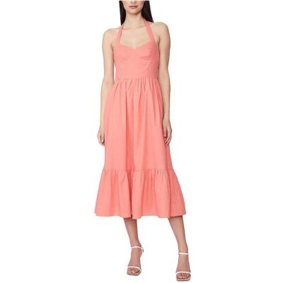 

Женское многоярусное льняное платье миди Bardot Riri BHFO 7761, Melon