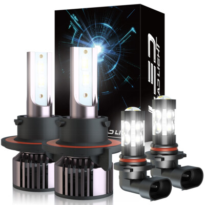 For Ford Explorer XLT Sport Utility 2006-2010 LED Headlight Fog Light Bulbs Kit