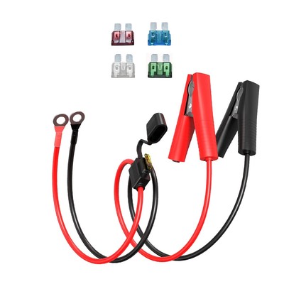 10AWG 2FT Battery Alligator Clips to O Ring Terminal Harness,Quick Disconnect...
