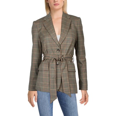 Lauren Ralph Lauren Womens Brown Wool Blend Two-Button Blazer Jacket 8 BHFO 8557