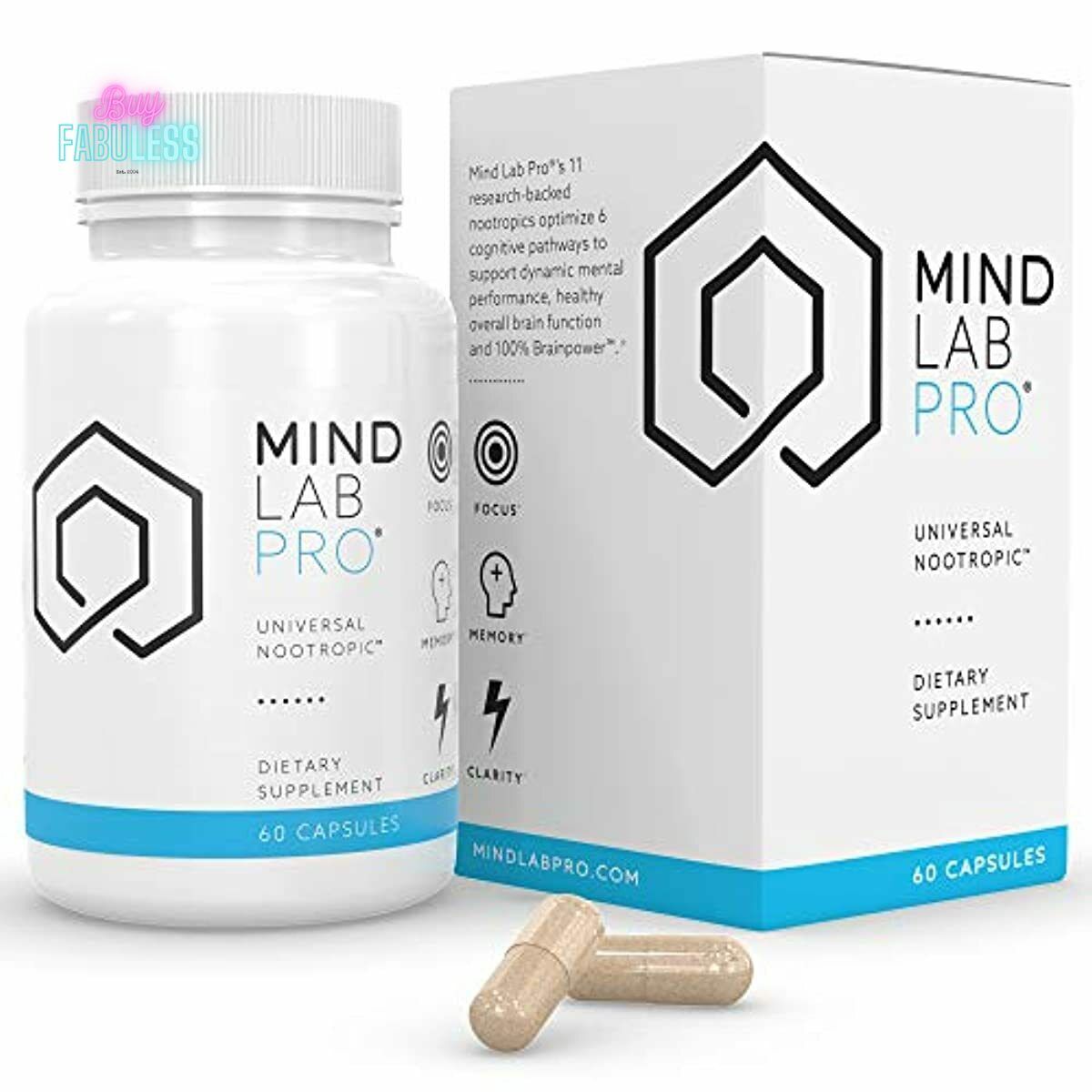 Mind Lab Pro Universal Nootropic Brain Booster Supplement Plant Based 60 Capsule