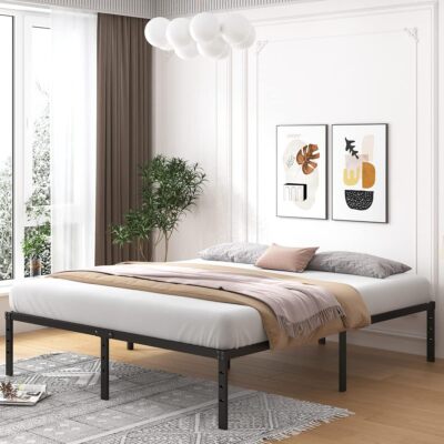 18 Inch Tall Platform Bedframe No Box Spring Needed