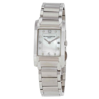BAUME ET MERCIER BAUME AND MERCIER HAMPTON MOP DIAMOND DIAL LADIES WATCH 10050