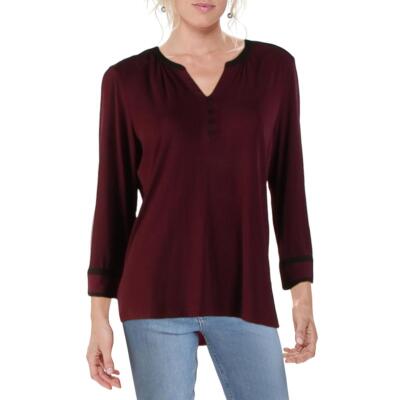 

Женская фиолетовая блузка с контрастной отделкой Karl Lagerfeld Paris  BHFO 8105, Фиолетовый