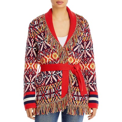 

Женский хлопковый кардиган с бахромой и геометрическим рисунком, топ-свитер BHFO 6718, Bass culture