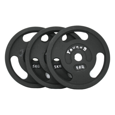 3 x Taurus TF-T10500-3G Hantelscheiben 5 Kg Gusseisen schwarz