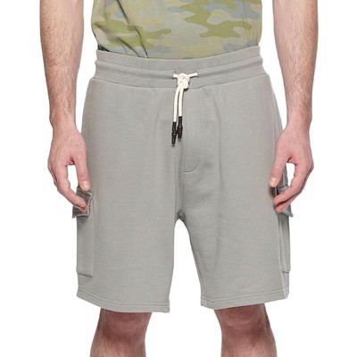 

Мужские серые махровые повседневные шорты Eleven Paris Cargo Одежда для дома  BHFO 3139, Puritan grey, 22S1JS02