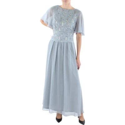 

Женское серое вечернее платье с блестками Jessica Howard Petites  BHFO 6274, Steel