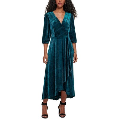 

Calvin Klein Женское бархатное вечернее платье с искусственным запахом BHFO 9407, Malachite