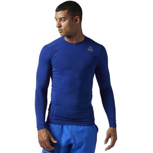 

[BQ5712] Мужская компрессионная рубашка с длинным рукавом Reebok Workout Ready, Синий