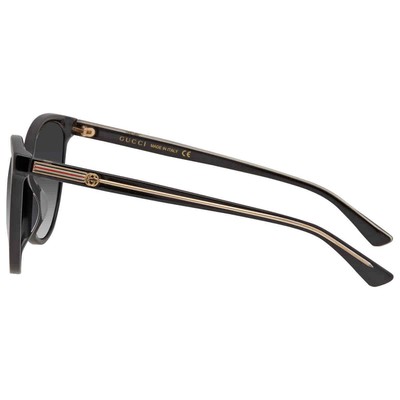 Pre-owned Gucci Grey Cat Eye Ladies Sunglasses Gg0377skn 001 57 Gg0377skn 001 57 In Gray
