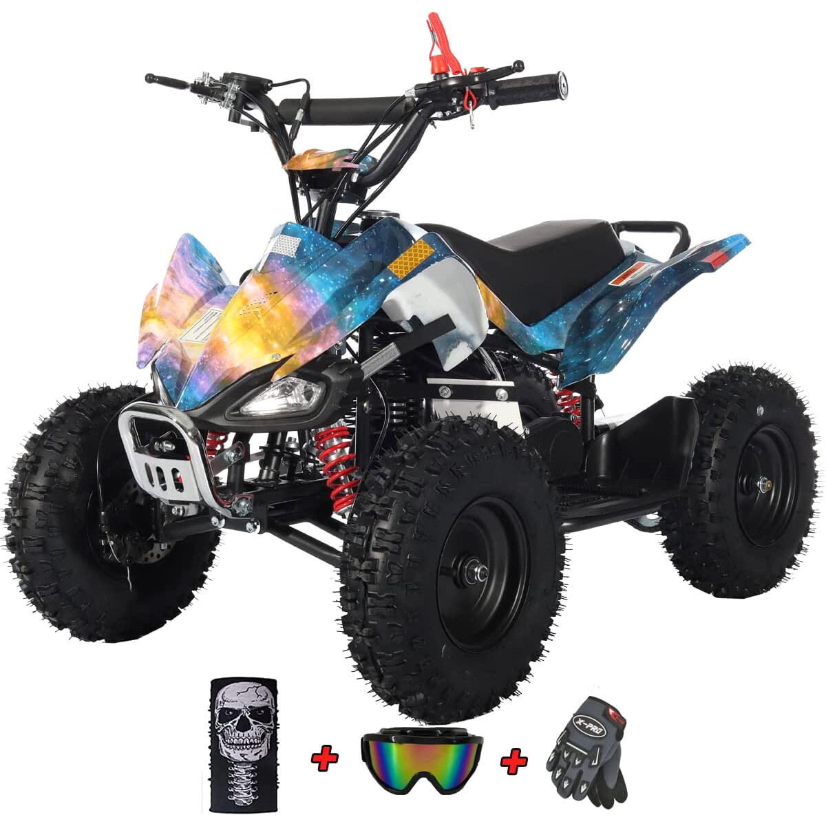 X-PRO Thunder 40cc ATV Kids Quad with Chain Transmission Pull start Disc Brakes