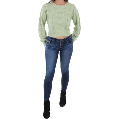 

А теперь этот женский зеленый вязаный пуловер с рюшами и топом  BHFO 0492, Dusty sage