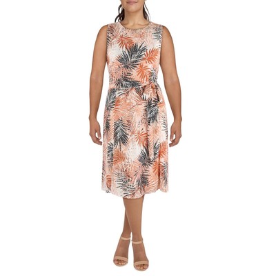 Женский оранжевый дневной повседневный сарафан с поясом Kasper Womens Plus 18 BHFO 6111