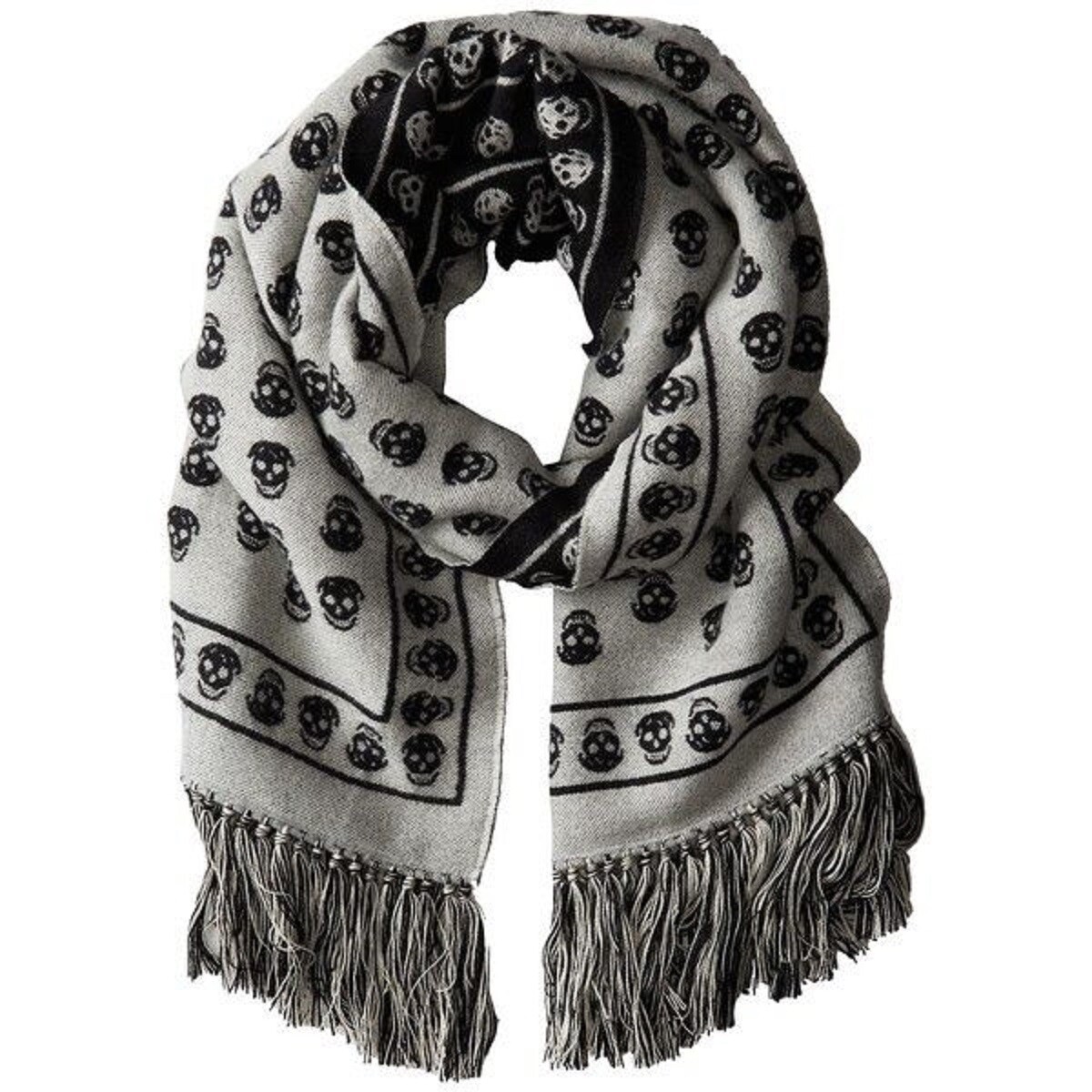 【送料&関税込】Alexander McQueen Ivory Silk Blend Scarf NWT Alexander McQueen $550 Large Wool-Silk Scark Scarf