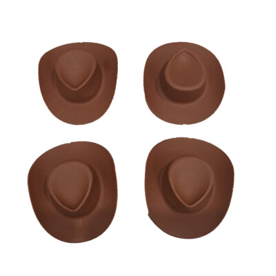 10Pcs Plastic Cute Western Cowgirl Hat Miniature For Doll Accessories