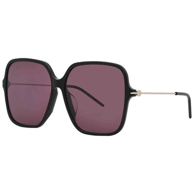 Pre-owned Gucci Violet Sport Ladies Sunglasses Gg1267sa 003 60 Gg1267sa 003 60 In Purple