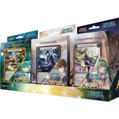 GRAND ARCHIVE TCG 3X Starter Deck LORRAINE RAI SILVIE Dawn of Ashs - ENG ENGLISH