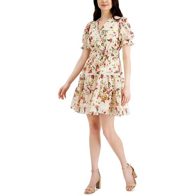 

Женское розовое кружевное платье с расклешенной юбкой Taylor Petites  BHFO 4541, Light pink multi