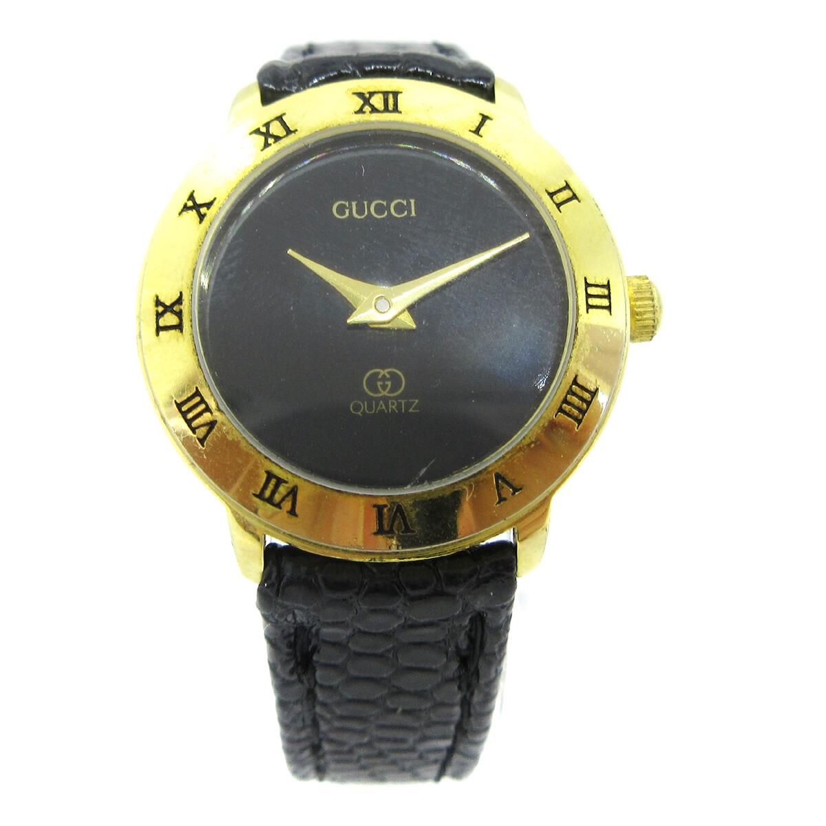 Gucci Ladies Quartz Wristwatch Watch Gold Black 70718 | eBay