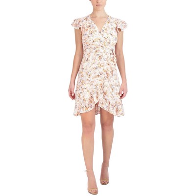 

Laundry by Shelli Segal Женское белое платье с пышной юбкой Petites  BHFO 3042, White multi