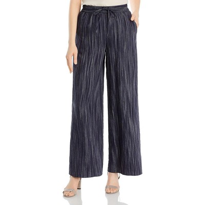 

Kobi Halperin Womens Amy Pant Широкие брюки в полоску с кулиской BHFO 2340, Navy, Amy Pant