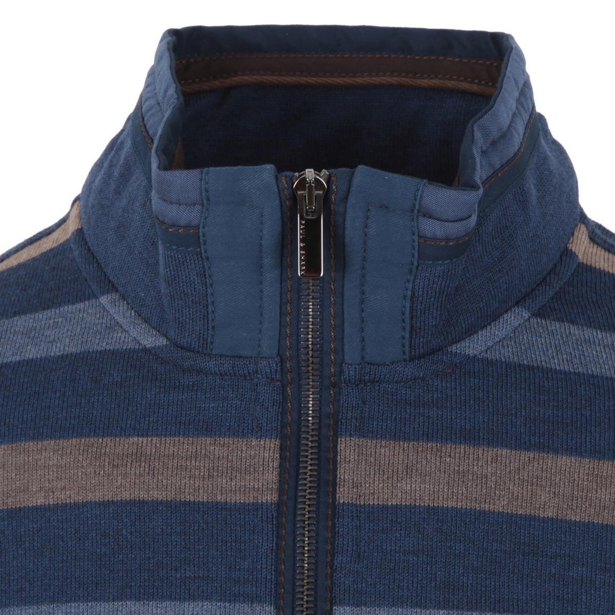 Pre-owned Paul & Shark Yachting Men's Pullover Sweater Jumper Troyer L 100% Wool Striped In Multicolor