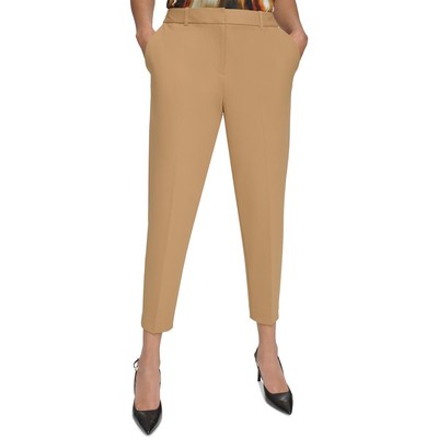Calvin Klein Womens Tan Solid  Ankle Pants 16 BHFO 9531