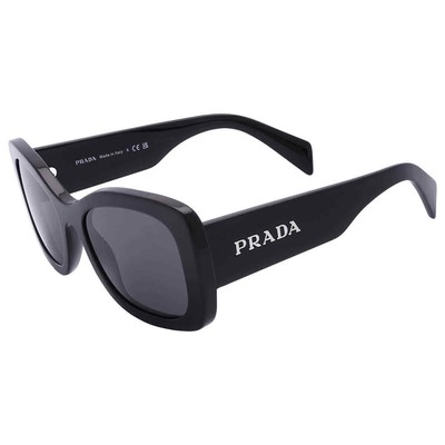 Pre-owned Prada Grey Butterfly Ladies Sunglasses Pr A08s 1ab5s0 56 Pr A08s 1ab5s0 56 In Gray