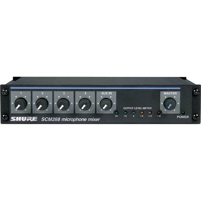 Shure SCM268 4-канальный стоечный микрофонный микшер