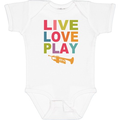 Inktastic Live Love Play The Trumpet Infant Creeper Laugh Musician Brass Horn
