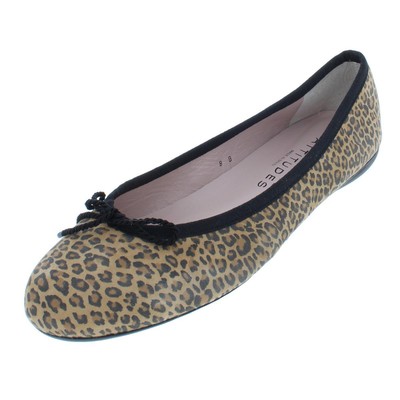 

Женские балетки Paul Mayer Attitudes Bingo Tan 5 Medium (B,M) BHFO 3425, Tan suede leopard, Bingo