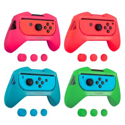 4 Pack Controller Grips compatible with Switch Joy-con Console Holder Accessory