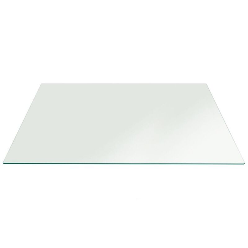 Rectangle Glass Table Top Clear Tempered 1/2