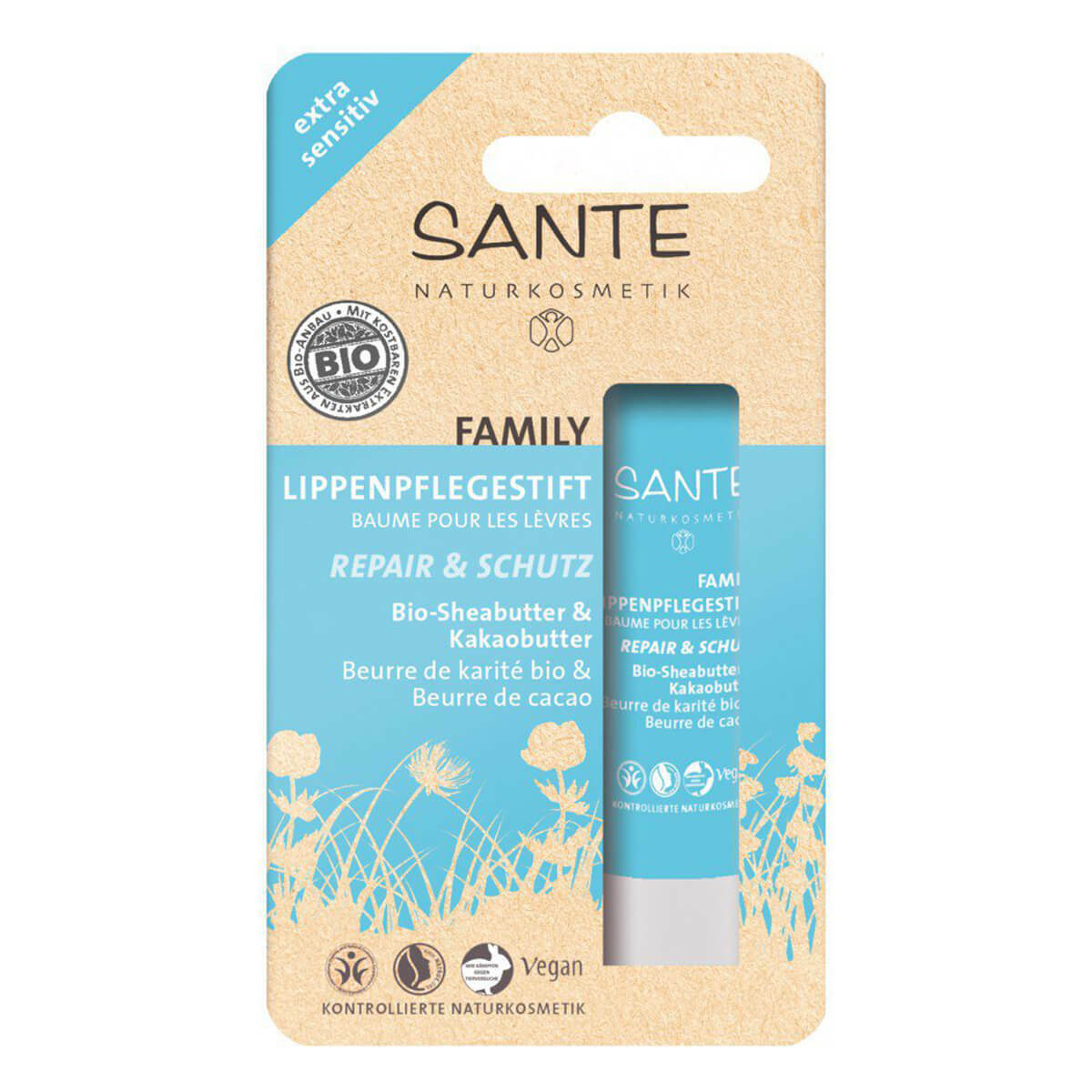 Sante - FAMILY Lippenpflegestift Repair & Schutz extra sensitiv - 4,5 g - 10er P