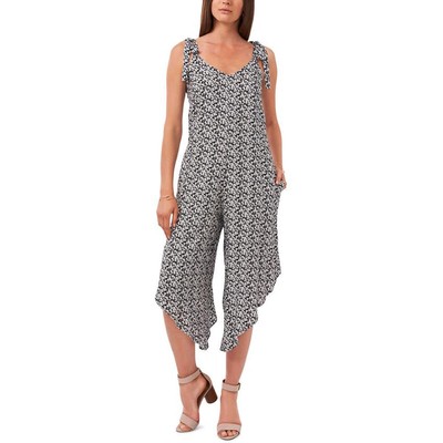 

Женский черно-белый летний комбинезон с завязками на плечах Vince Camuto  BHFO 3450, Rich black