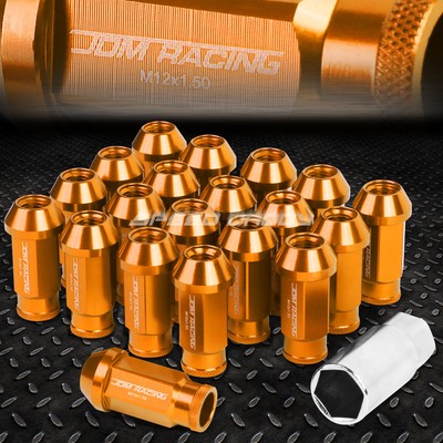 ДЛЯ DTS STS DEVILLE ORANGE 20X50 ММ АНОДИРОВАННАЯ КОЛЕСНАЯ ГАЙКА С ОБОДОМ + ПЕРЕХОДНОЙ КЛЮЧ