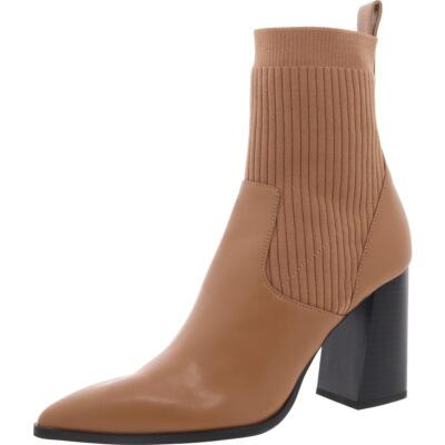 Open Edit Womens Rafael Faux Leather Pointy Toe Chelsea Boots Shoes BHFO 3812