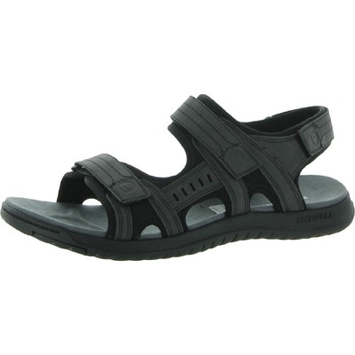

Merrell Mens Veron Convert Black Flat Sport Sandals Shoes 8 Medium (D) BHFO 0596, Черный, Veron Convert