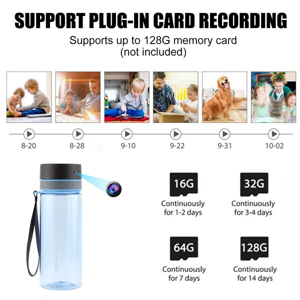 1080P WiFi Hidden Sport Water Bottle Camera Security Video Recorder Cup HD Cam~ - Image 9