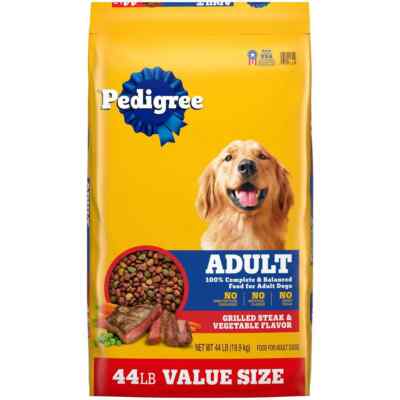 Pedigree Grilled Steak & Vegetable Flavor Adult Complete Nutrition Dry Dog Food