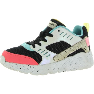 

Skechers Girls Uno Lite-Gen крутые черные повседневные и модные кроссовки BHFO 2918, Black multi